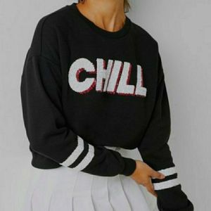 Forever 21 Black Chill Sweater Sweatshirt M